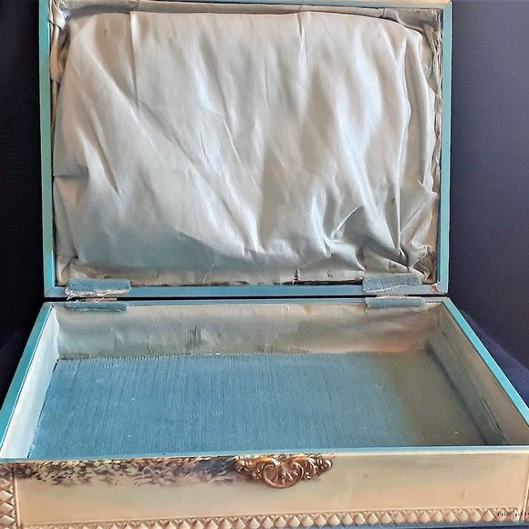 Antique Jewelry Box Edwardian Gibson Girl  Antique Glove Brush Box - Picture 6 of 10